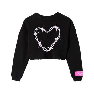 Barbwire Heart Crop Sweatshirt